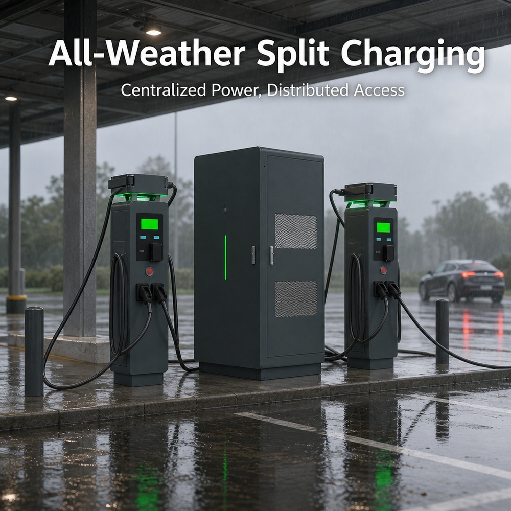 MIDA 360kW 800kW 1440kW grid-friendly split-type DC charging station with incoming supply metering at a mine yard
