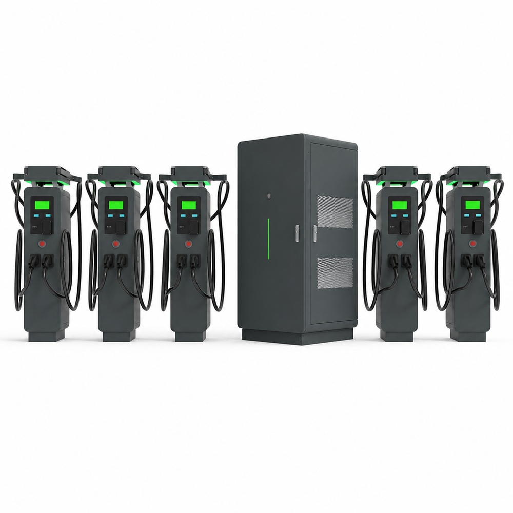 MIDA 800kW 960kW 1220kW OCPP smart management split-type DC charging station at an urban charging hub bay