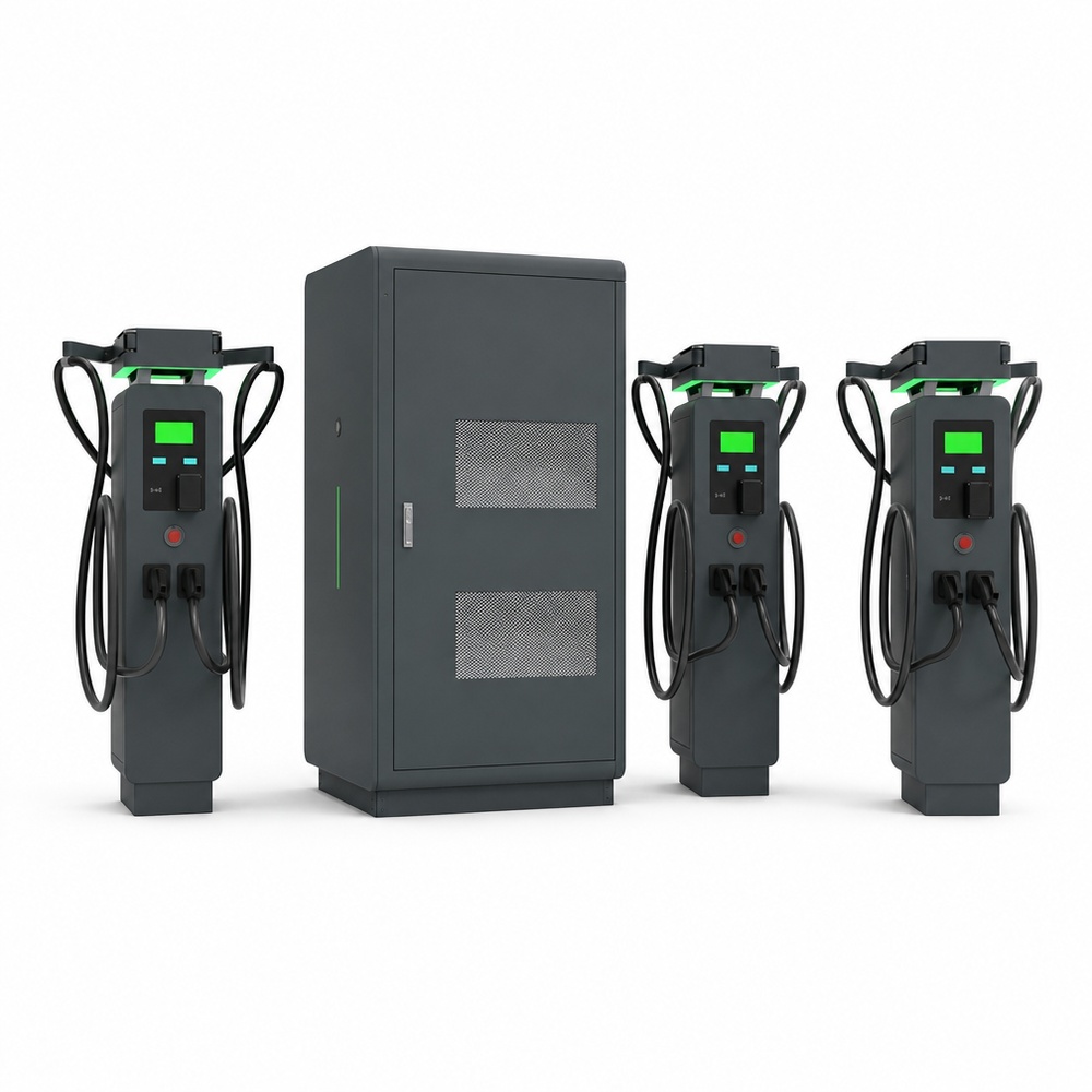 MIDA 480kW 800kW 1220kW scalable cabinet design split-type DC charging station cabinet layout at an electric bus depot