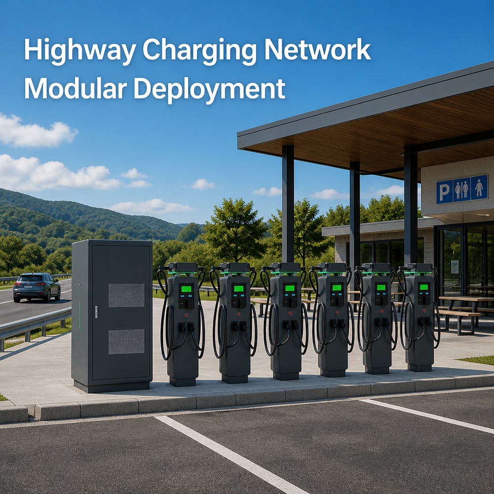 MIDA 960kW 1220kW 1440kW dual-gun output split-type DC charging station at a port logistics charging bay