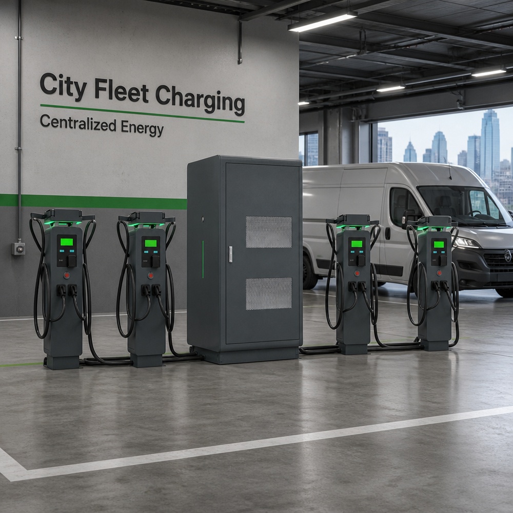 MIDA 480kW 800kW 1220kW scalable cabinet design split-type DC charging station at an electric bus depot charging bay
