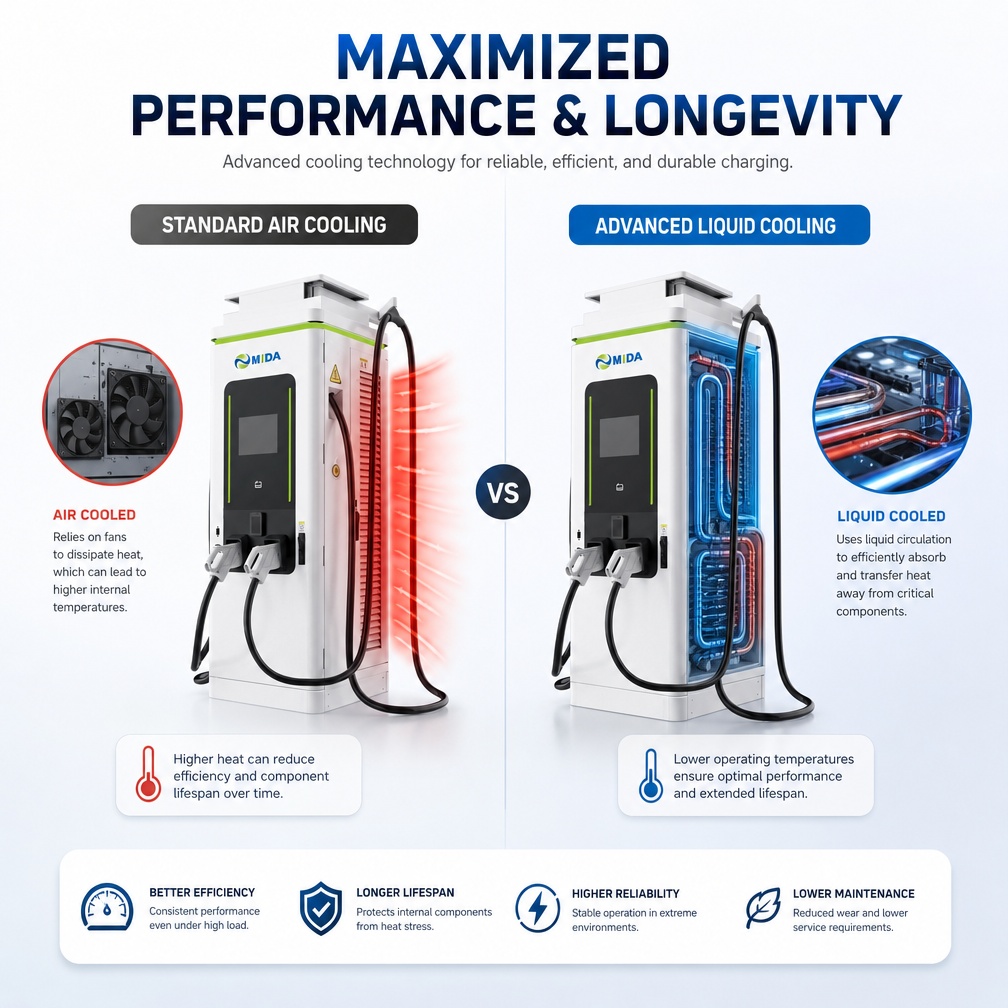 MIDA 60kW 100kW 210kW DC Fast Charging Hub DC fast charging unit
