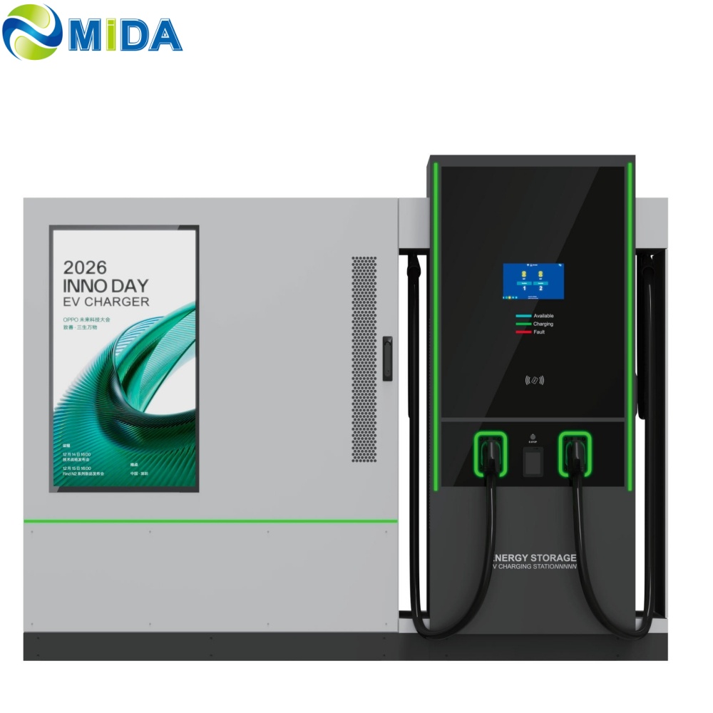MIDA 120kWh 100kWh 65kWh Smart Movable BESS with Liquid Cooling Technology for Efficient EV Fast Charging Road Assistance