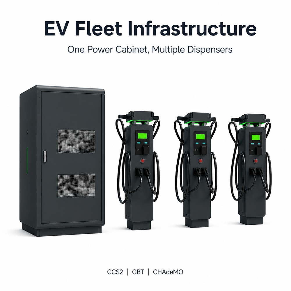 MIDA 480kW 800kW 1220kW scalable cabinet design split-type DC charging station at a highway service area charging bay