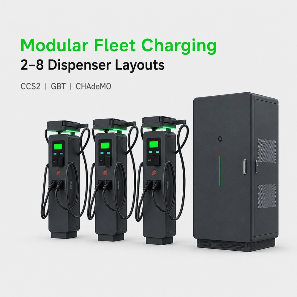 MIDA 360kW 720kW 960kW weatherproof outdoor split-type DC charging station at a highway service area charging bay