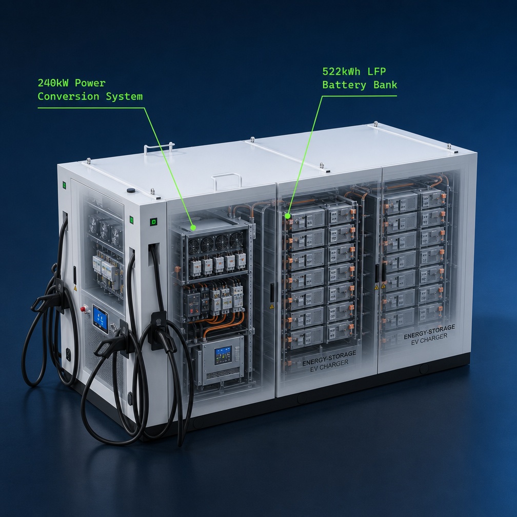 Truck mounted battery DC charging unit for roadside assistance