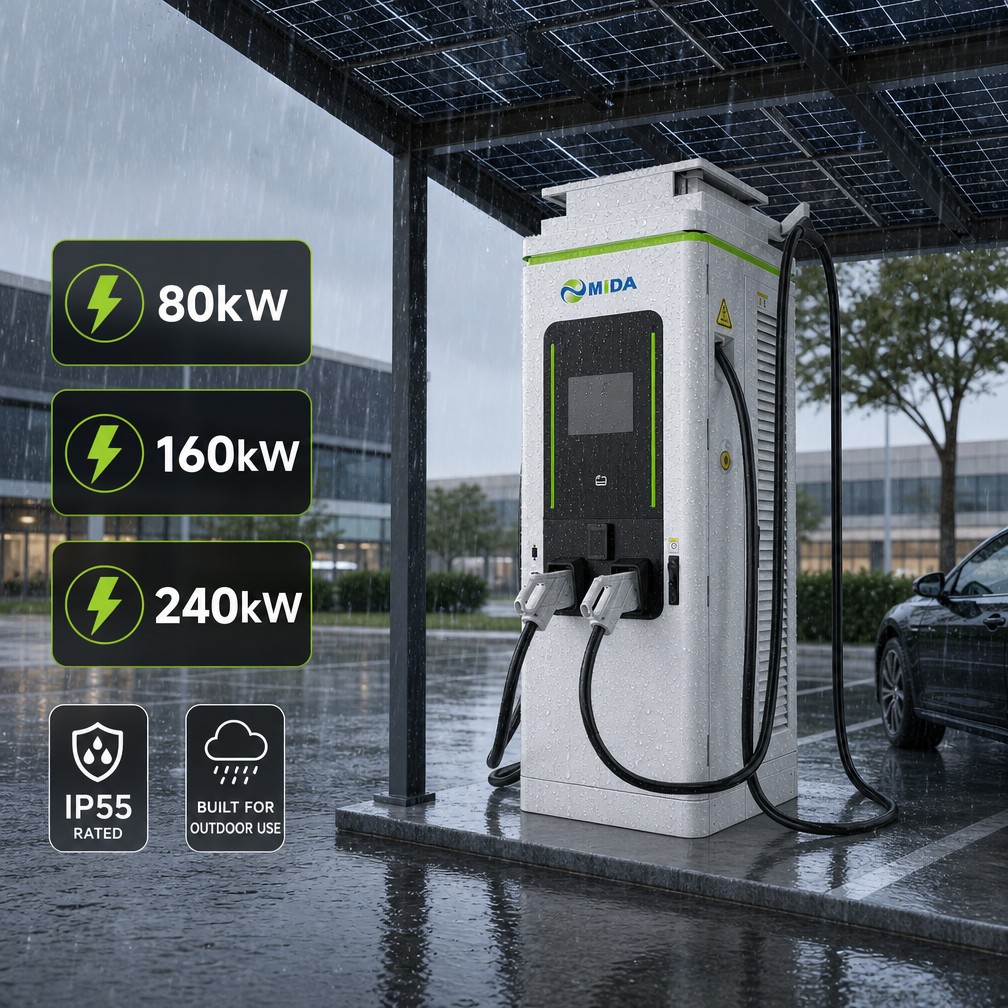 Modular power architecture DC charger for fleet depots