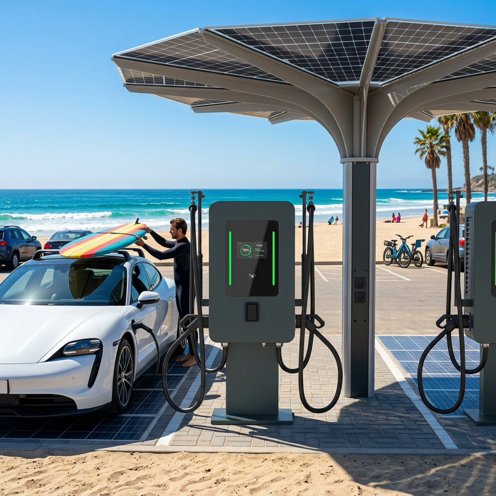 Smart Solar EV Charging Infrastructure 120kw 80kw DCDC Charger with Bidirectional Power Support