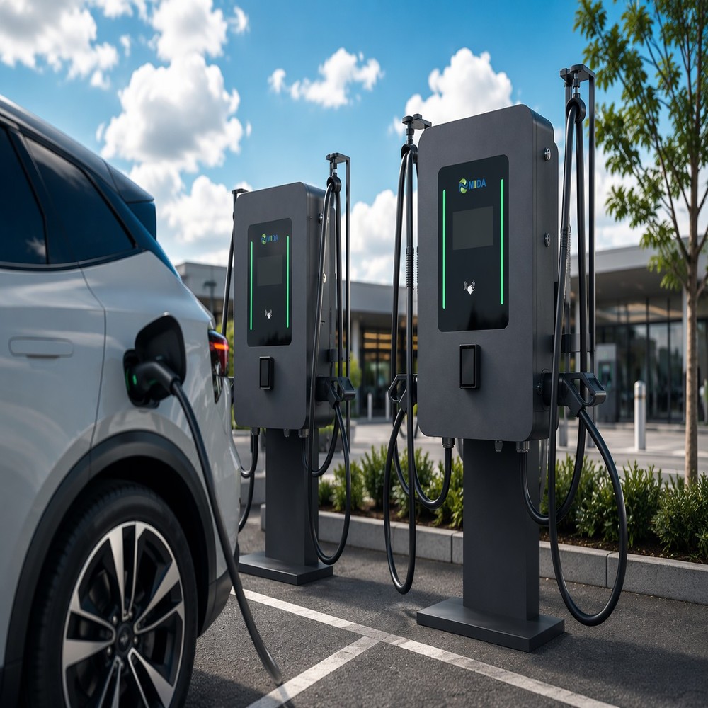 MIDA 80kW 60kW 40kW Wall-Mounted DC Fast Charging Pile with Dual Gun Sharing
