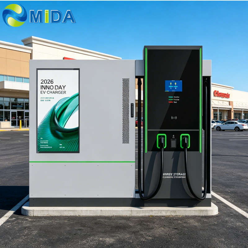 MIDA 120kWh 100kWh 65kWh Compact Movable BESS for Urban Emergency Power Supply and Electric Vehicle Roadside Assistance installation