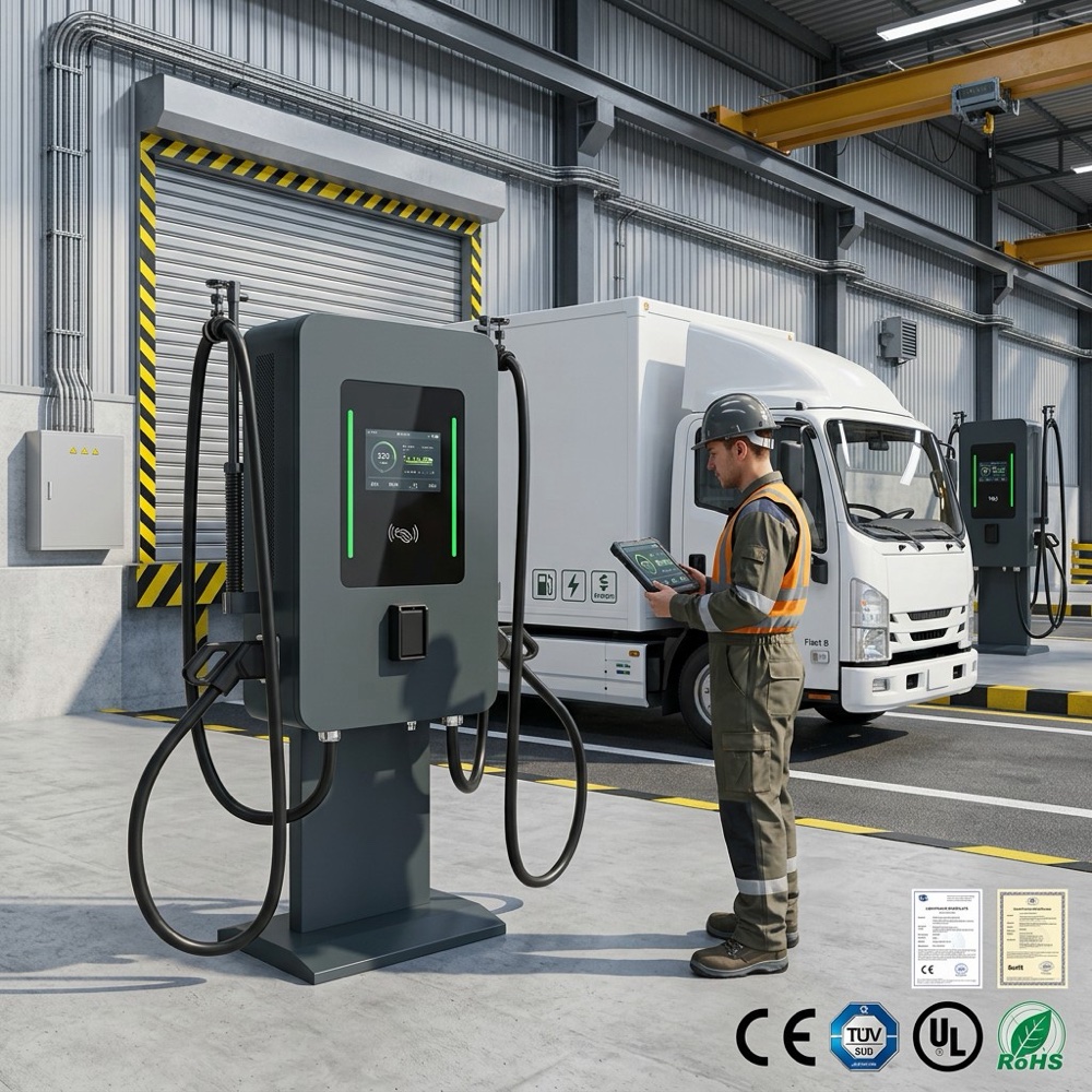 Robust 40kW 60kW 80kW Wallbox DC Charging Station for Logistics and Warehouse Fleets installation
