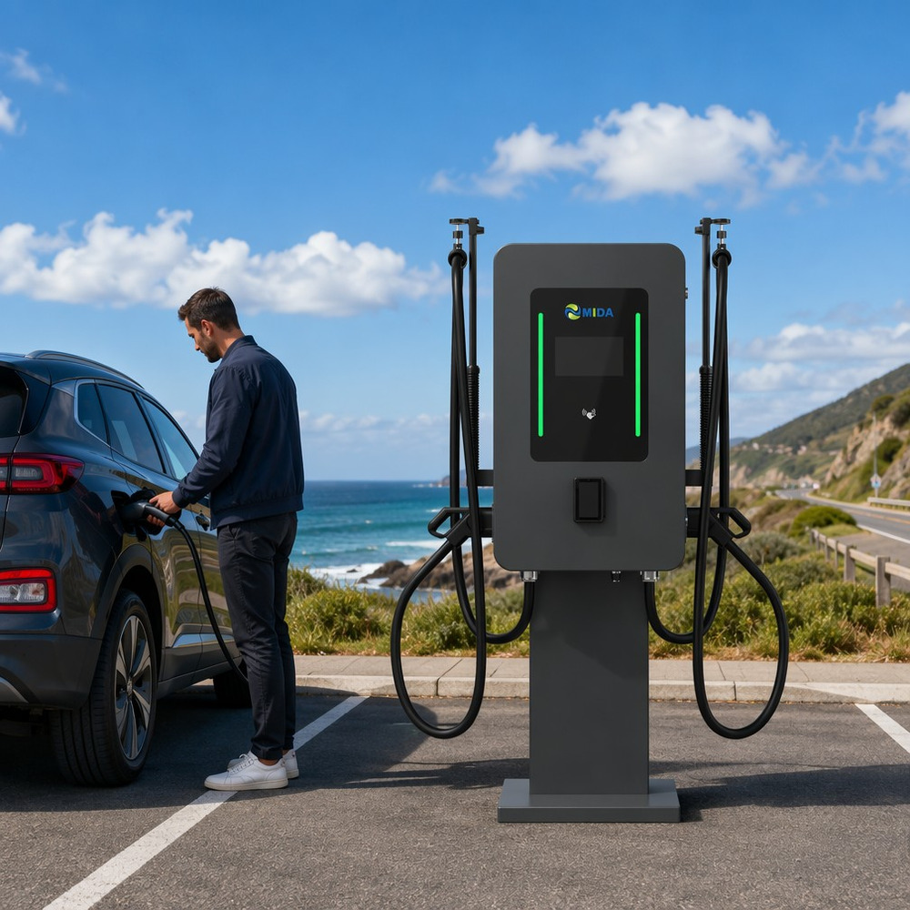 Fast Charging 40kW 60kW 80kW Wallbox DC Pile with Intelligent Temperature Control installation