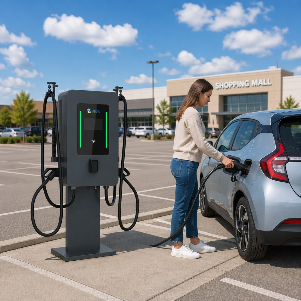 MIDA 80kW 60kW 40kW Wallbox DC Fast Charging Pile for Shopping Mall Parking