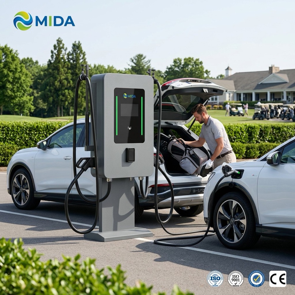 MIDA 80kW 60kW 40kW Wall-Mounted DC Charging Station for EV Hospitality Services
