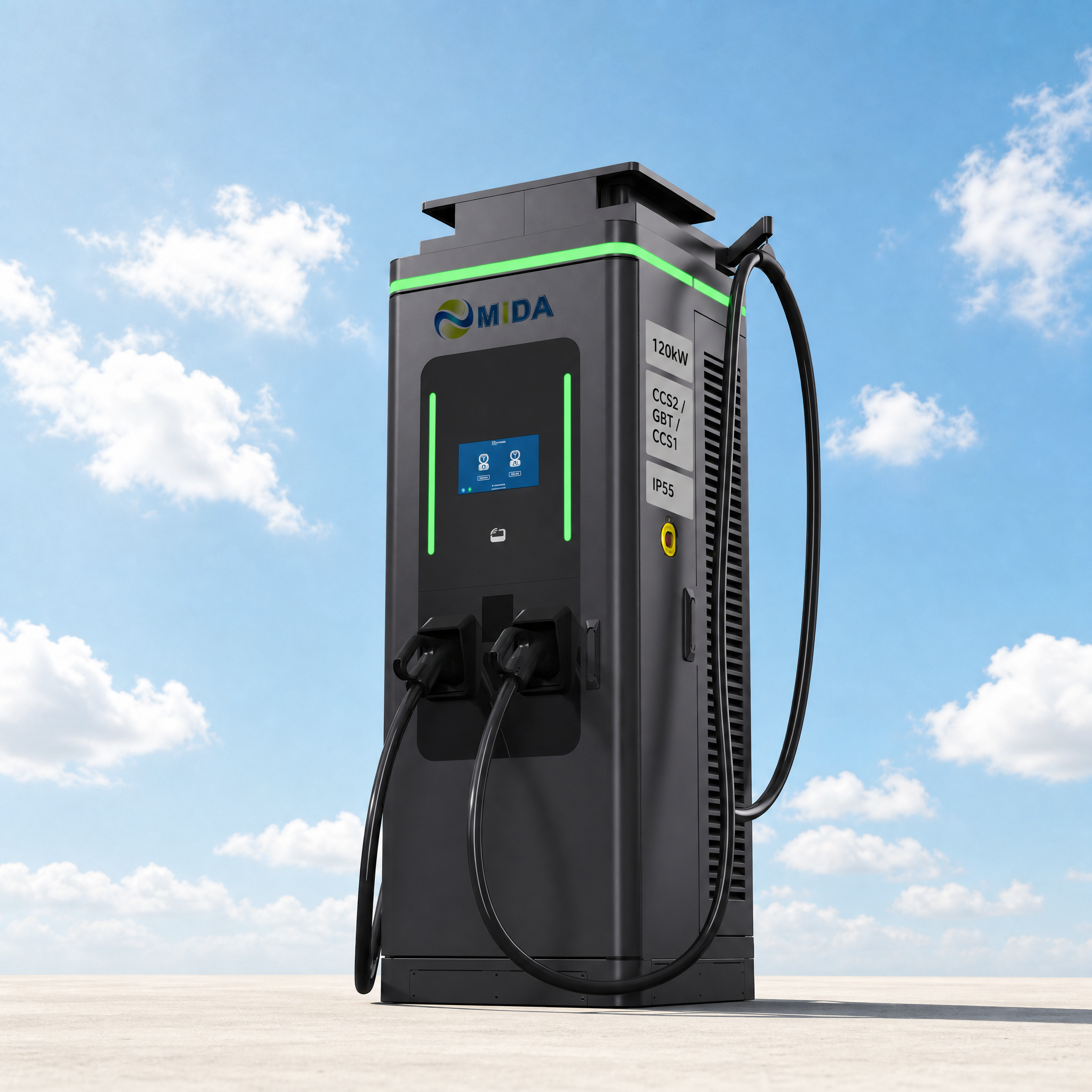 Smart 120kw 320kw 480kw Multi-Gun DC Fast Charger for Public Parking and Commercial EV Charging Hubs