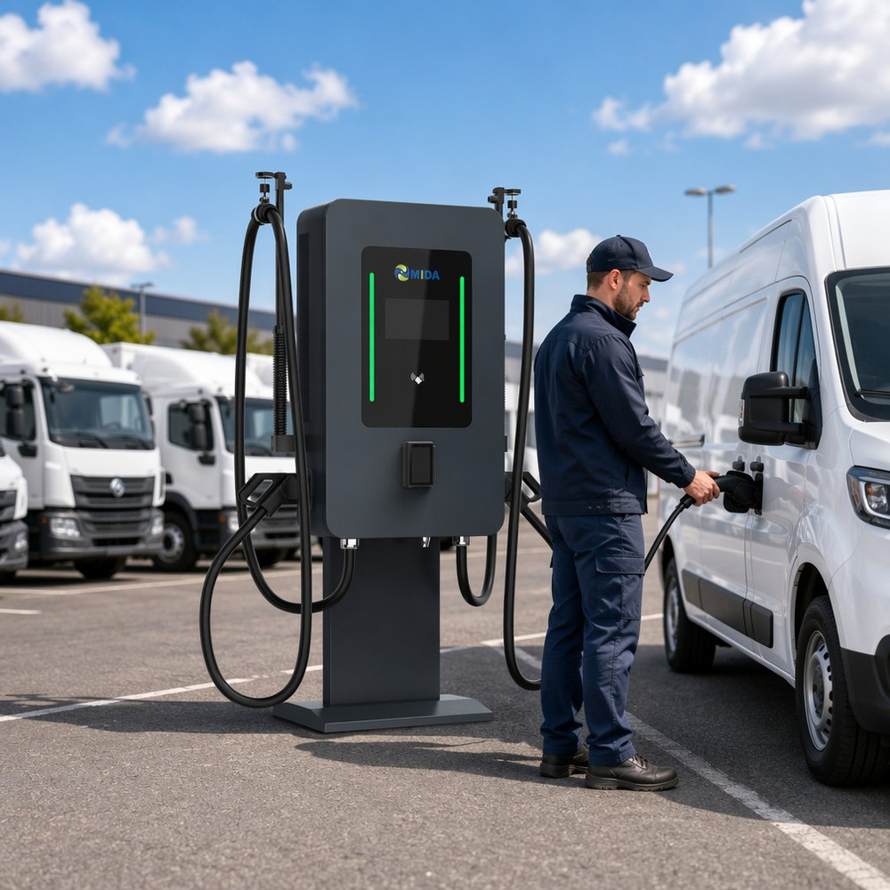 MIDA wallbox DC fast charging station commercial fleet deployment