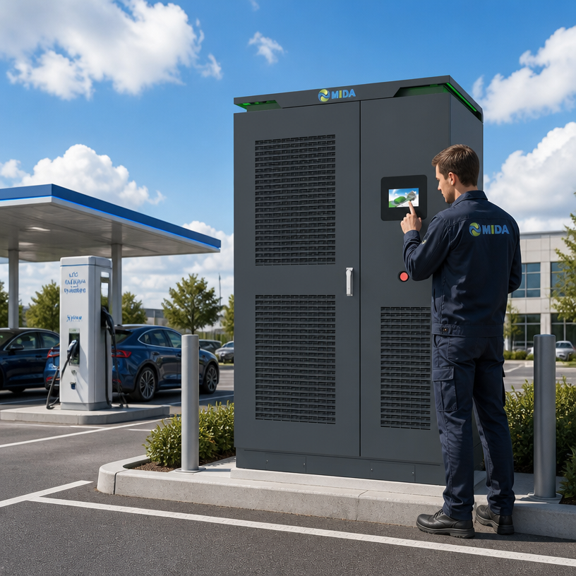 Modular split DC fast charger with scalable power architecture