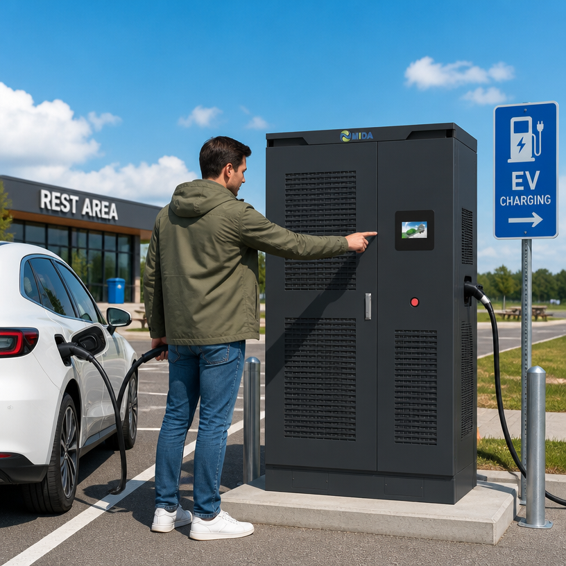 Split DC fast charger with global standards CCS/GBT/CHAdeMO