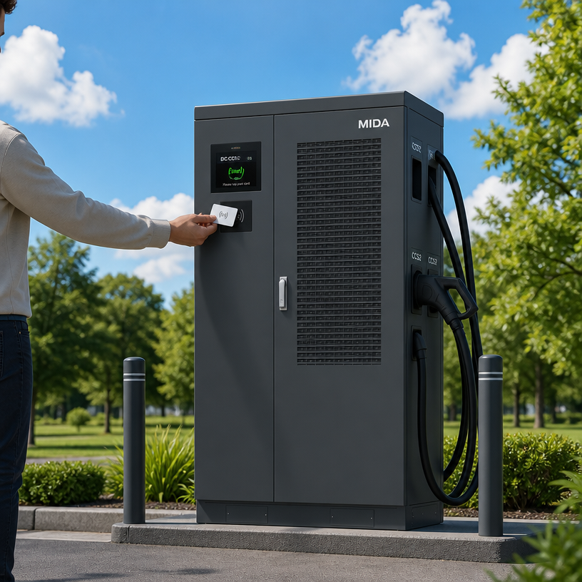 Modular split DC fast charger with scalable power architecture installation