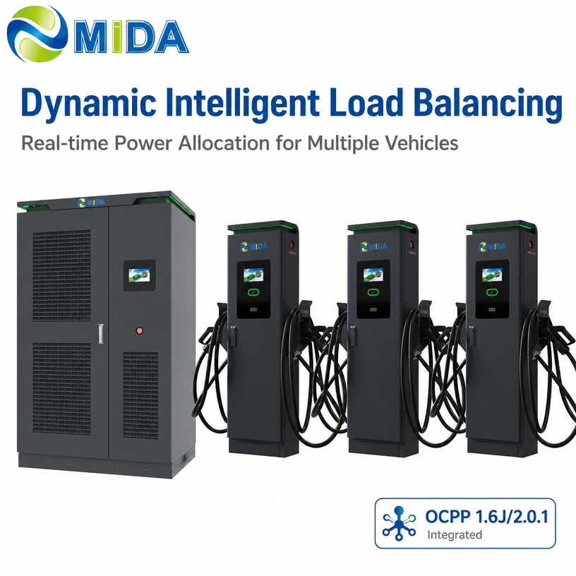 HPC split DC charging solution with CCS1 CCS2 CHAdeMO NACS installation