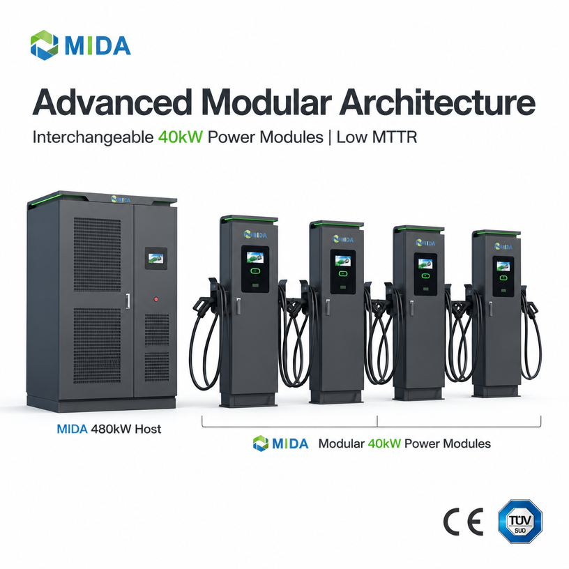 MIDA high-power DC charging hub for urban EV bus depots