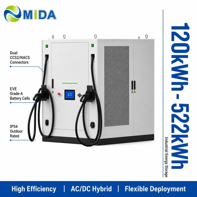 Battery powered DC fast charger for construction and mining fleets