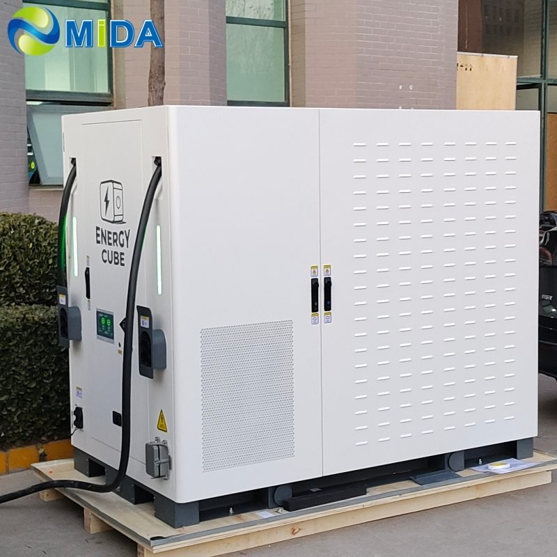 High power density battery charging station for bus, truck and van fleets