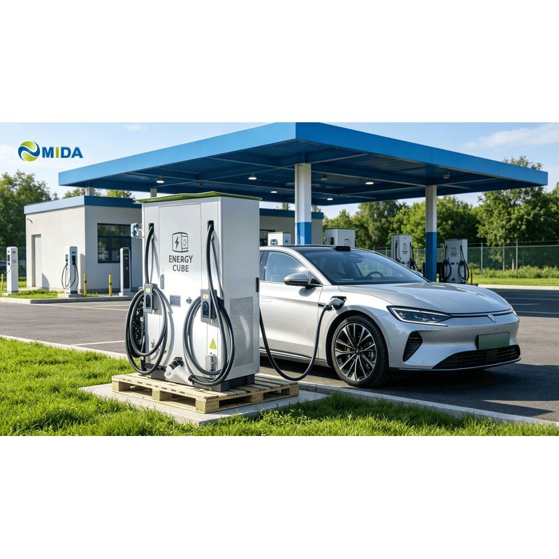 Weatherproof battery storage EV charging cabinet outdoors