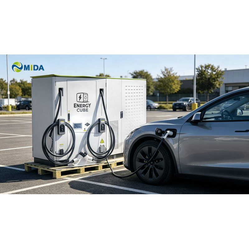 Energy storage charging hub with cloud management for fleet operators