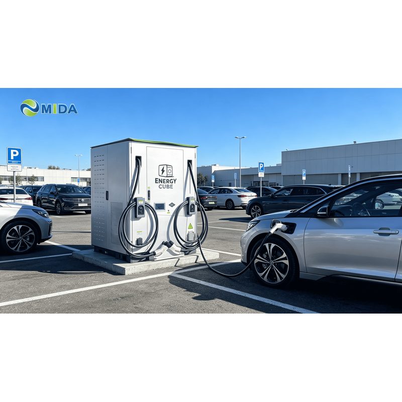 Battery integrated DC fast charger on a distributed network