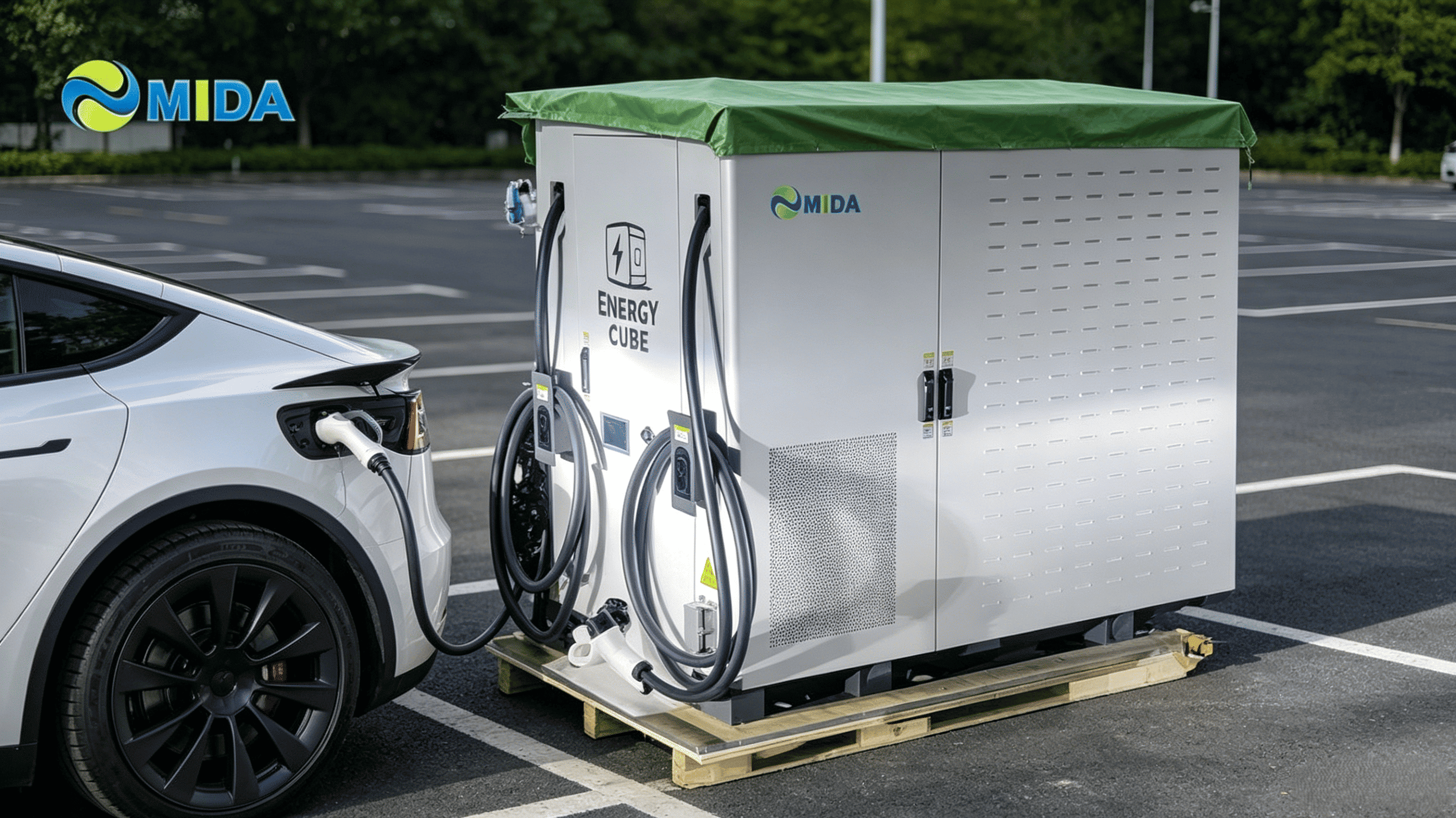 Mobile battery charger with CCS2 output for emergency EV service