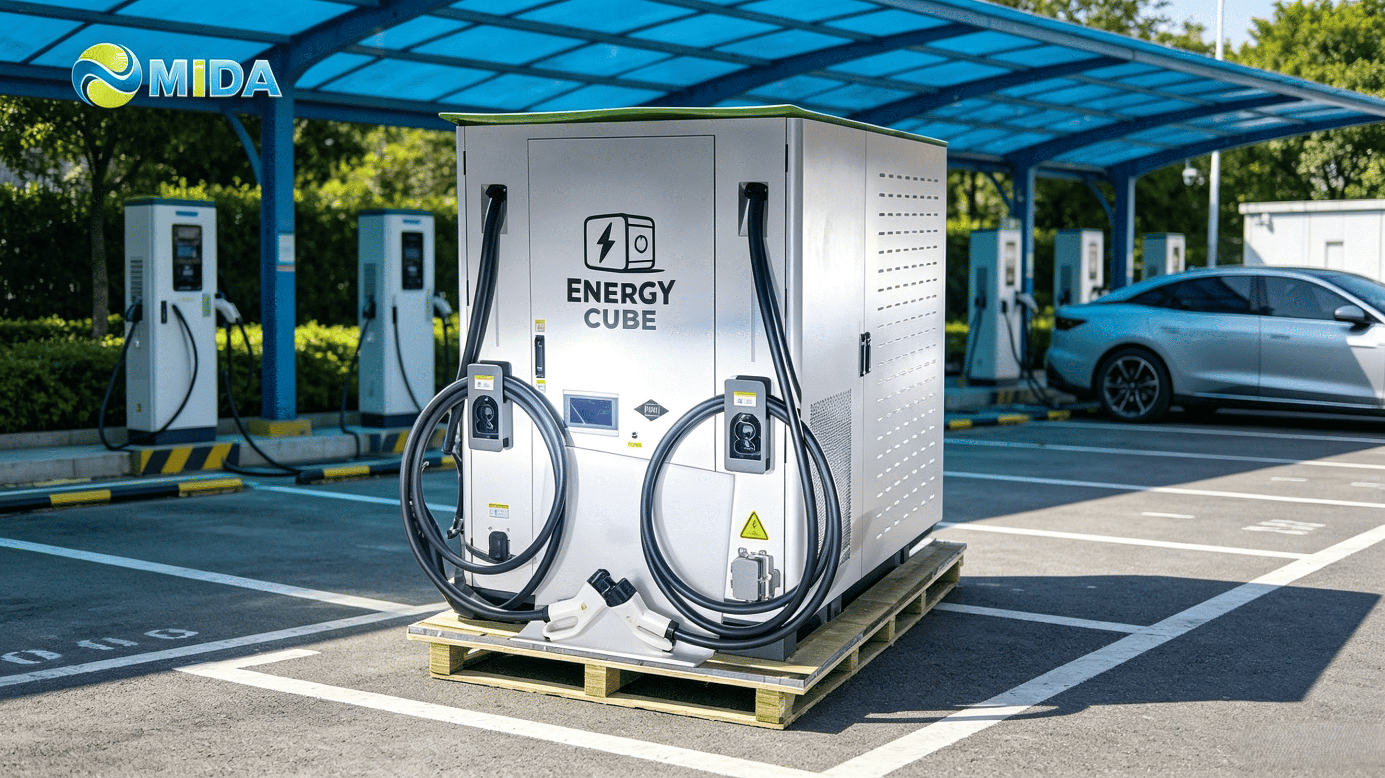 Industrial BESS EV charging pile for remote sites and weak grids