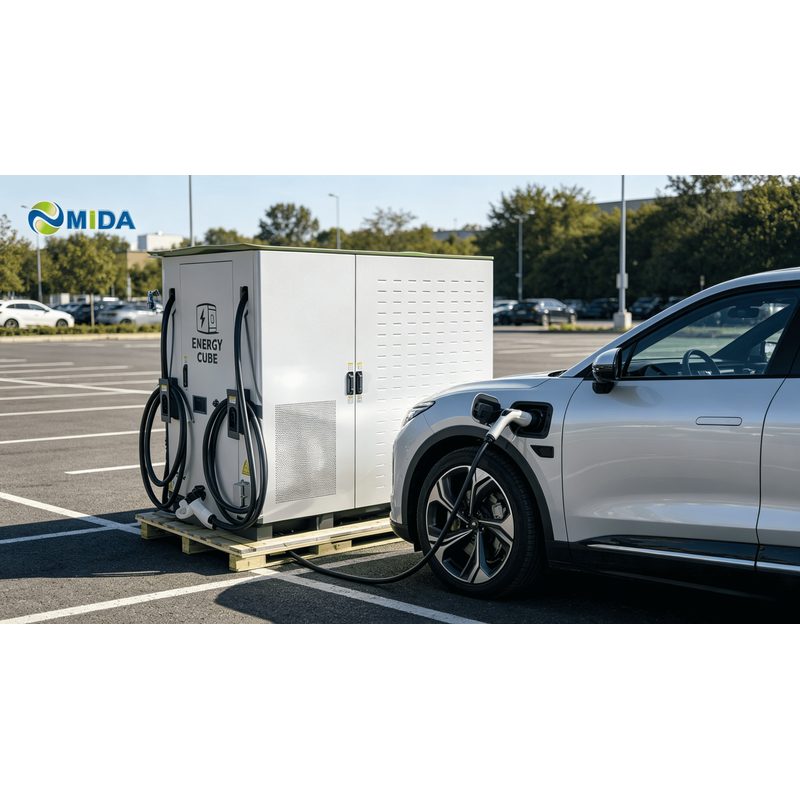Containerized energy storage charger for EV depot fast deployment